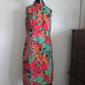 Cheongsam Gallery Floral silk print Asian Sheath